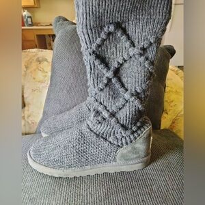 UGG Boots Australia Classic Argyle Knit Shoes Gray